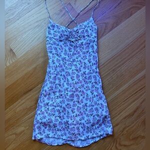 Sky to Moon Floral Dress with Spaghetti Straps